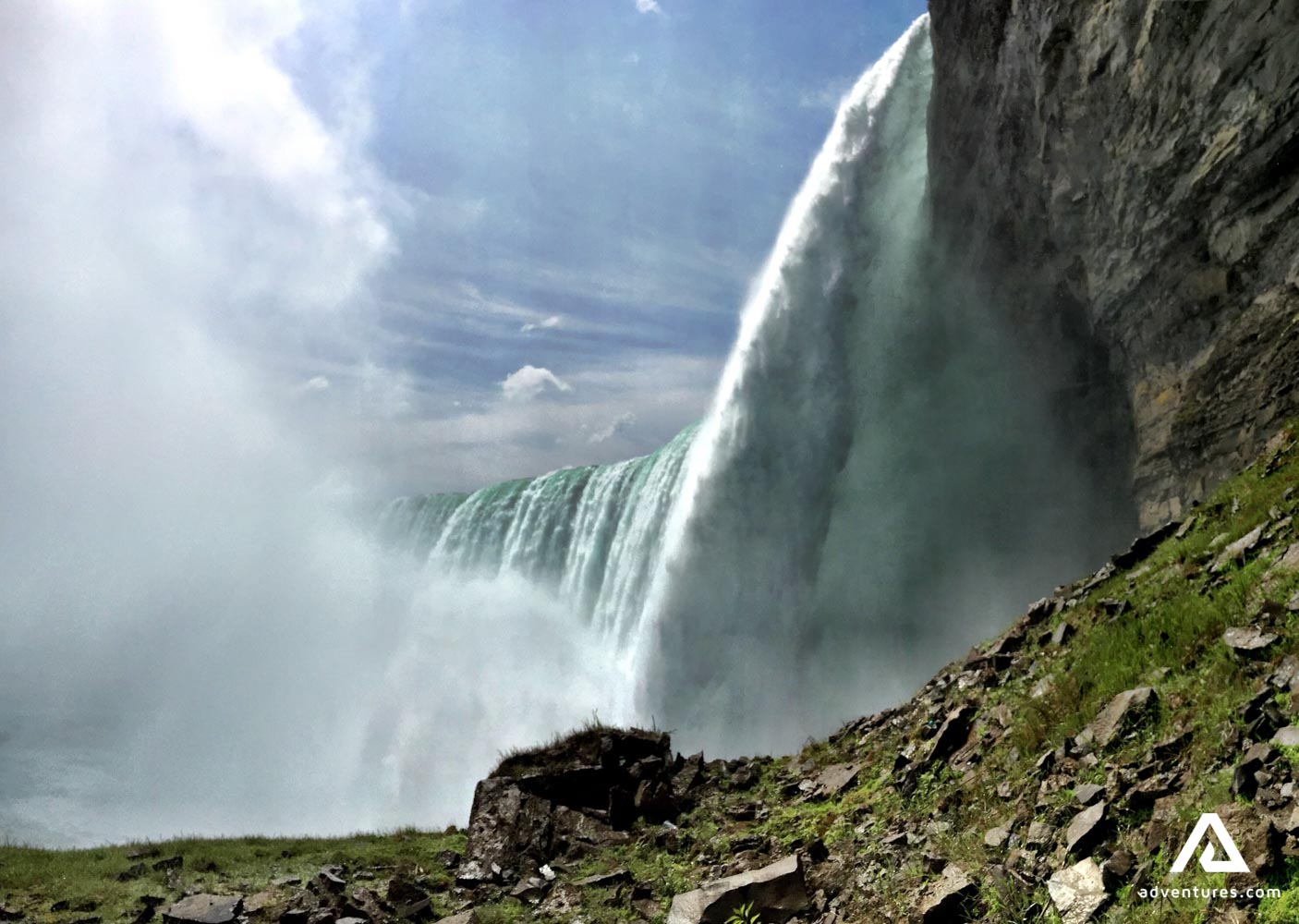 Niagara falls view from side