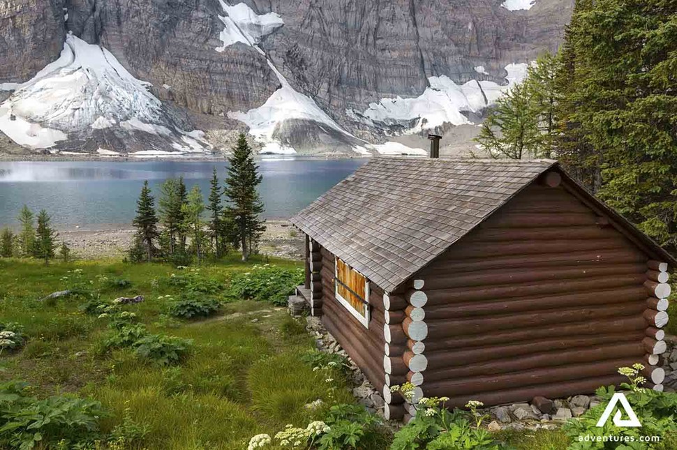 Wooden cabin in Kootenay National Park