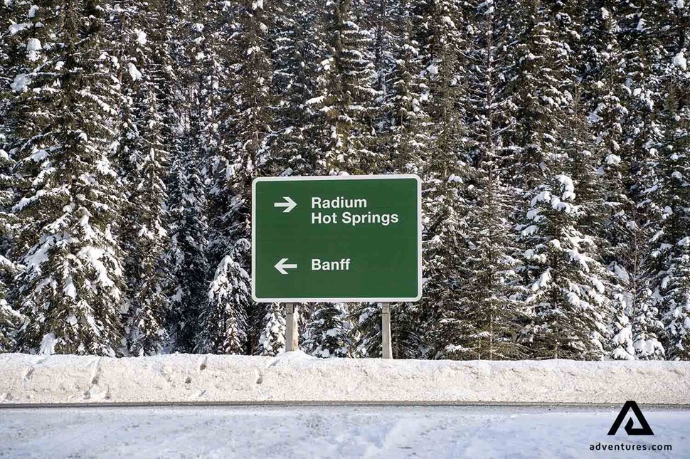 Radium hot springs in  Canada