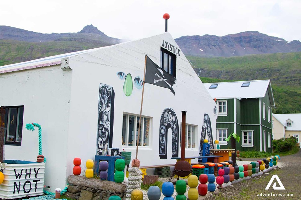 colorful hostel at Seydisfjordur town