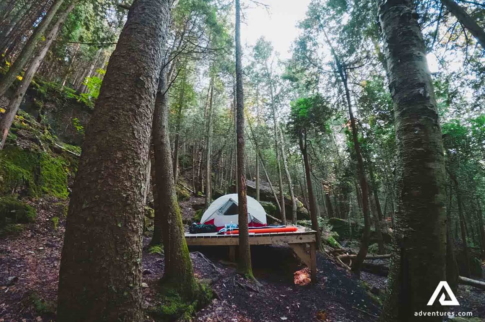 Tent in Bruce Peninsula National Park 