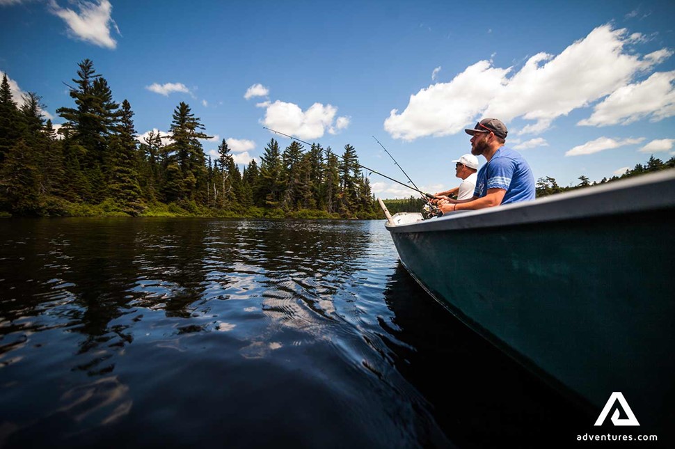 Two Fishermen Fishing in Canada