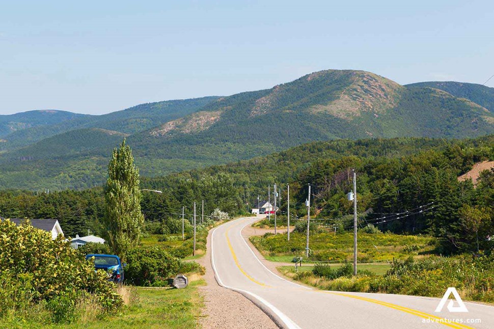 Cape Breton road view in Canada