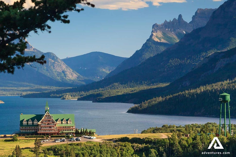 Big hotel of Waterton Lakes National Park