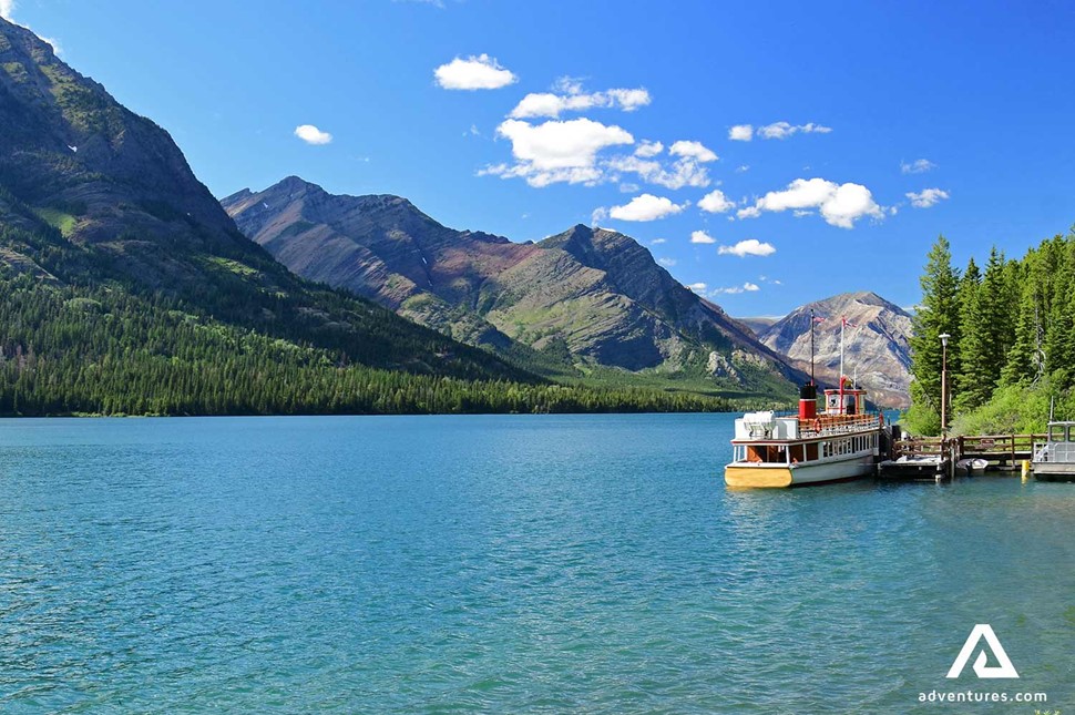 Sightseeing boat in Alberta Canada