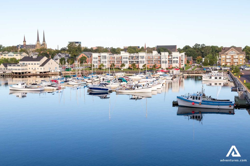 boats at Charlottetown's harbor