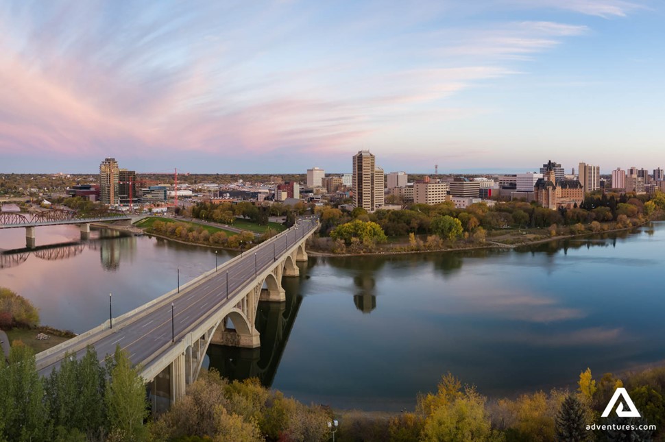 road bridge in Saskatoon city
