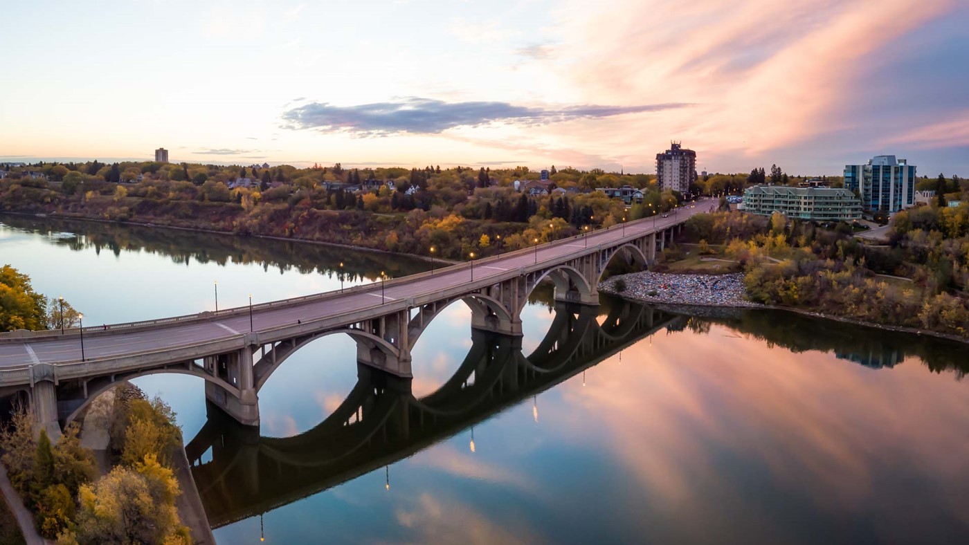 Saskatoon SK - The City of Bridges (An Aerial View)