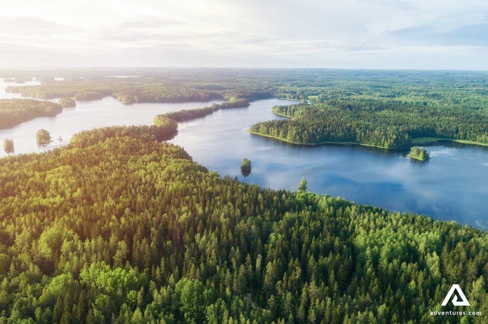 aerial view of nature of finland