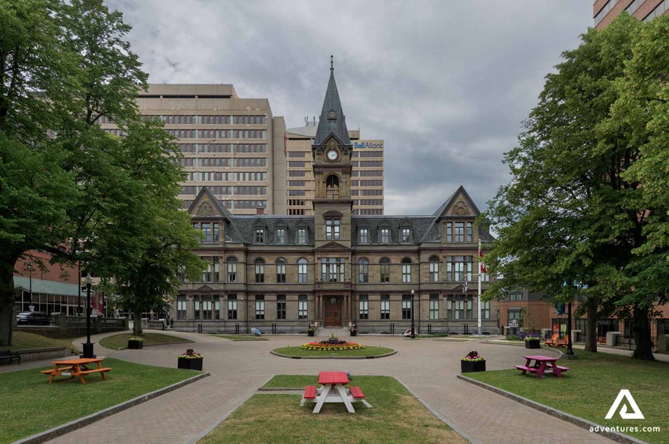 downtown of halifax city in canada