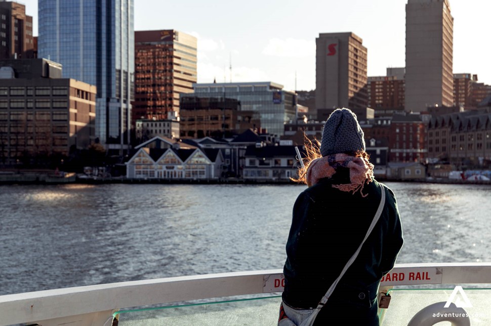 woman sightseeing halix city of Canada