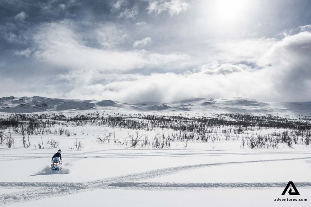 extreme snowmobiling in Sweden