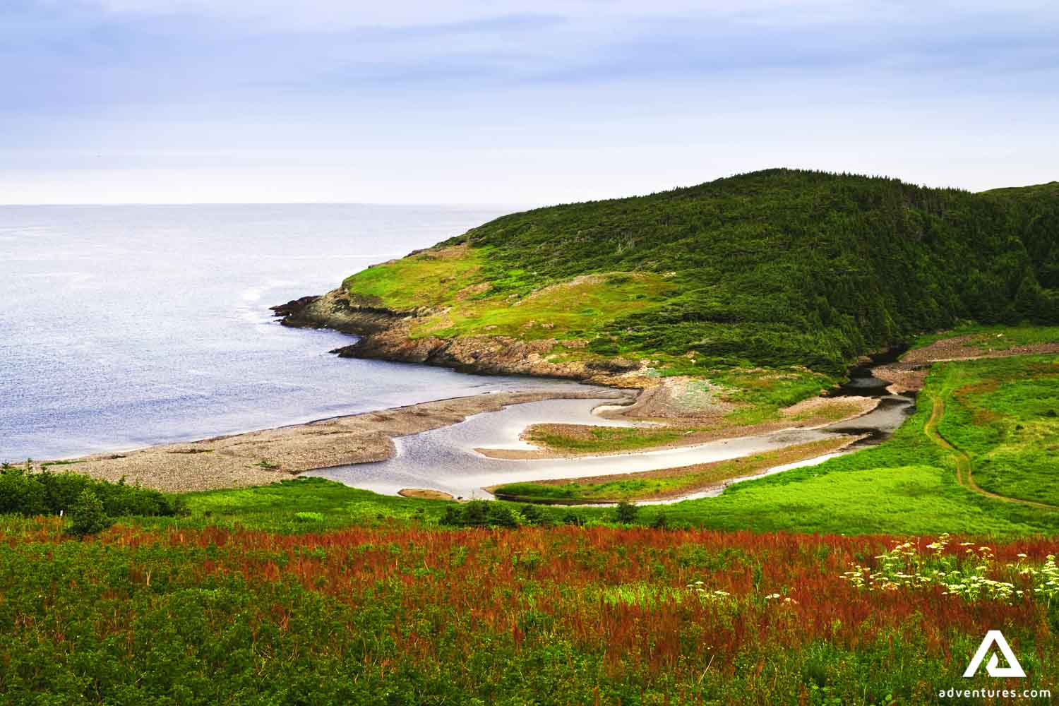 Aerial view of Atlantic Coast in Canada