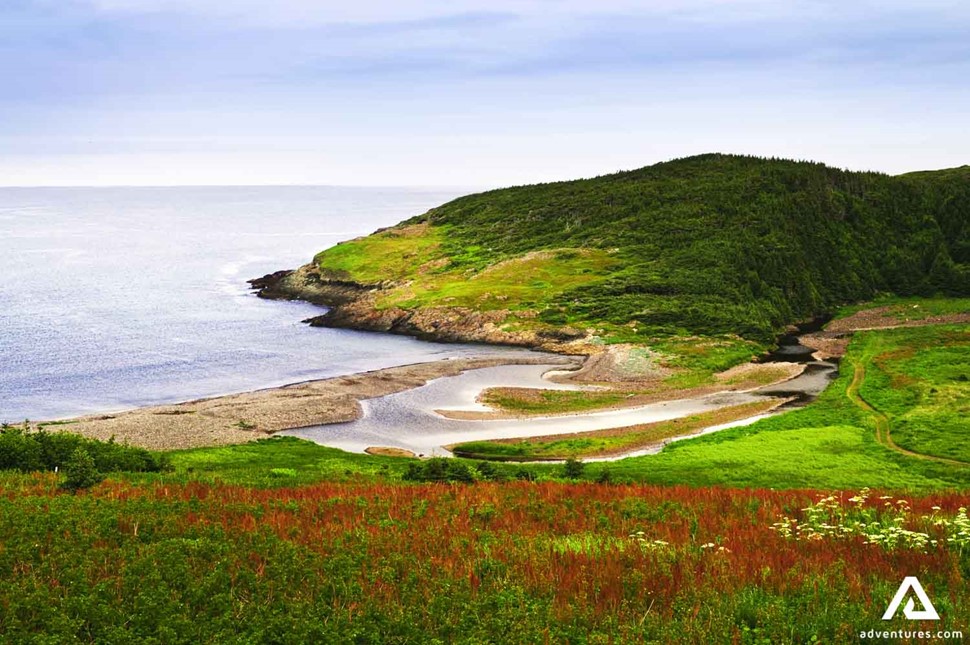 Aerial view of Atlantic Coast in Canada