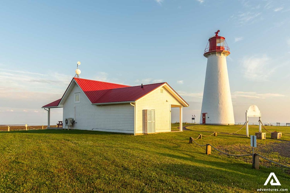 Lighthouse and buildings in PEI
