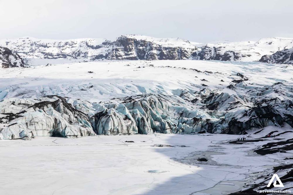Sólheimajökull glacier during winter