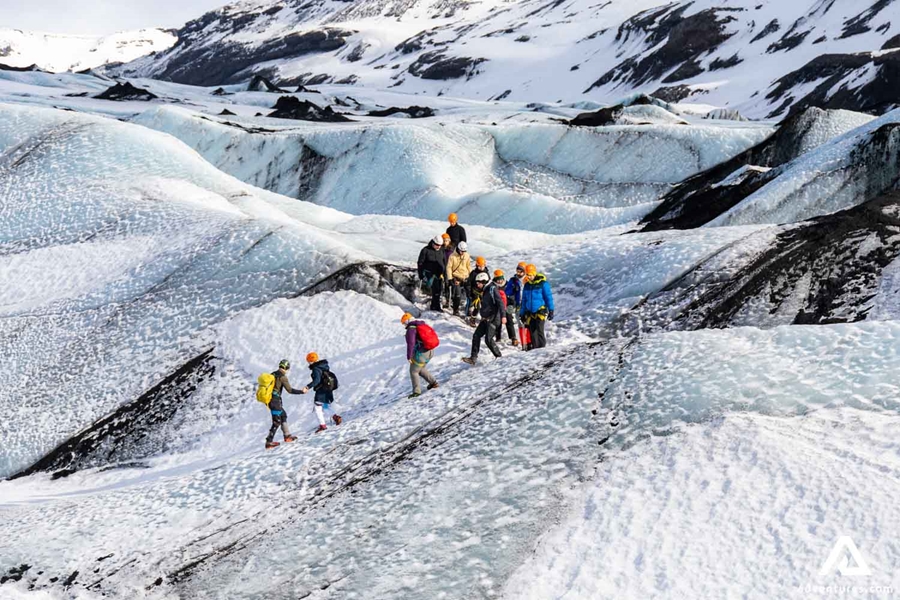 Guided glacier hike in Iceland