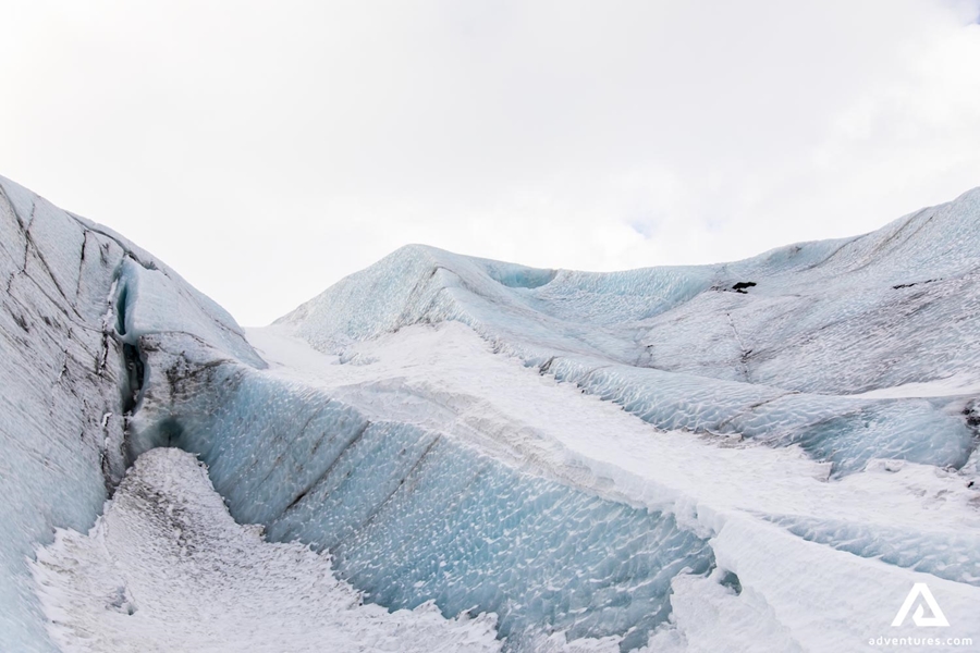 Crevasses on Sólheimajökull glacier