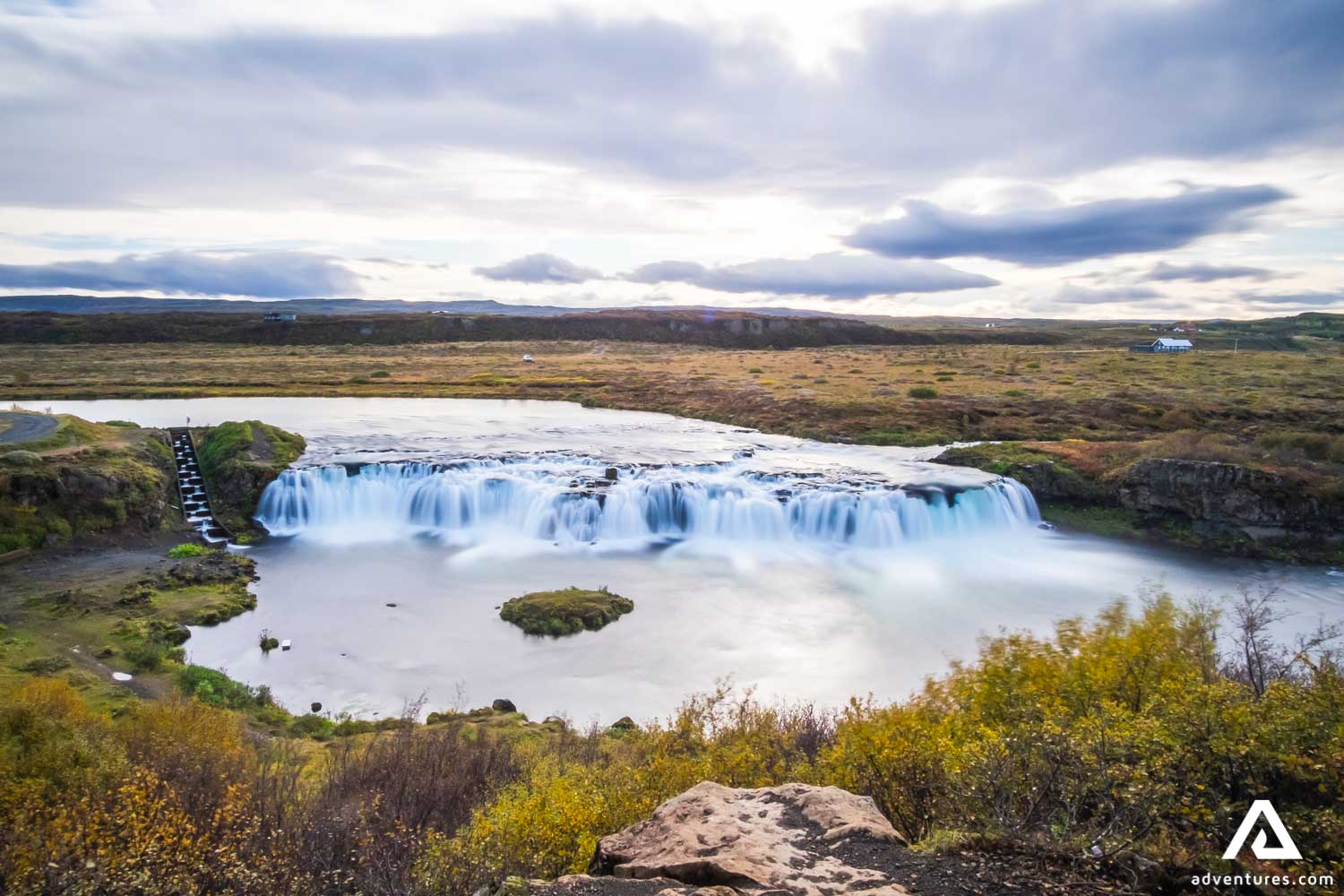 Drone view of Faxi Waterfall