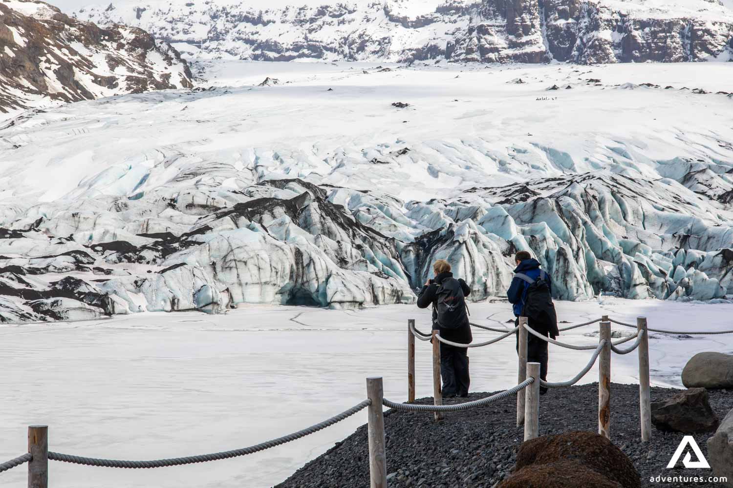 Viewpoint by Solheimajokull Glacier in Iceland