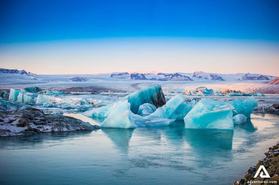 Jökulsárlón Glacier Lagoon Full of Icebergs in Iceland