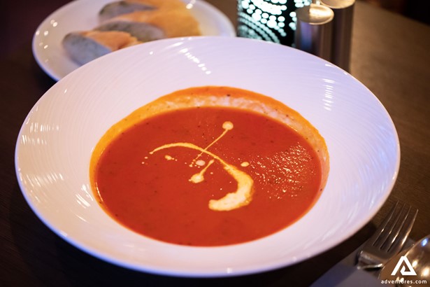 Tomato Soup at Geirland Hotel in Iceland