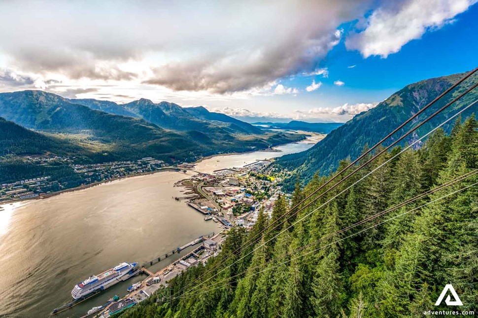 Panoramic View of Juneau City in Alaska