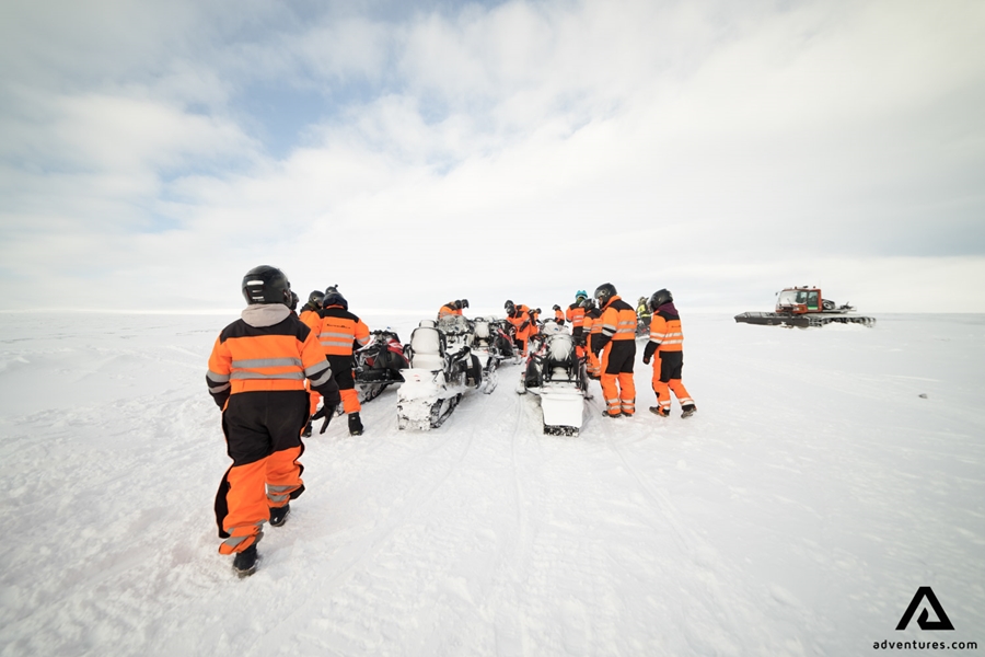 Guided Snowmobiling Tour on Glacier