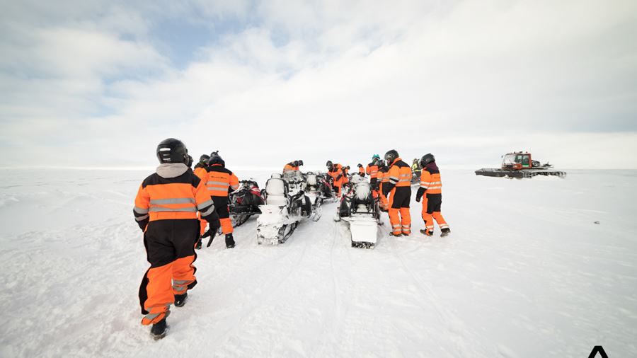Guided Snowmobiling Tour on Glacier