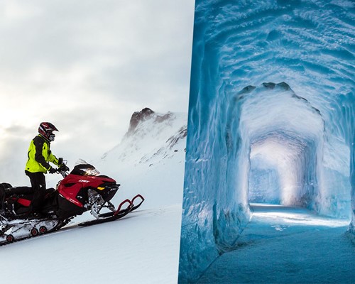Snowmobiling & Man-Made Ice Tunnel 