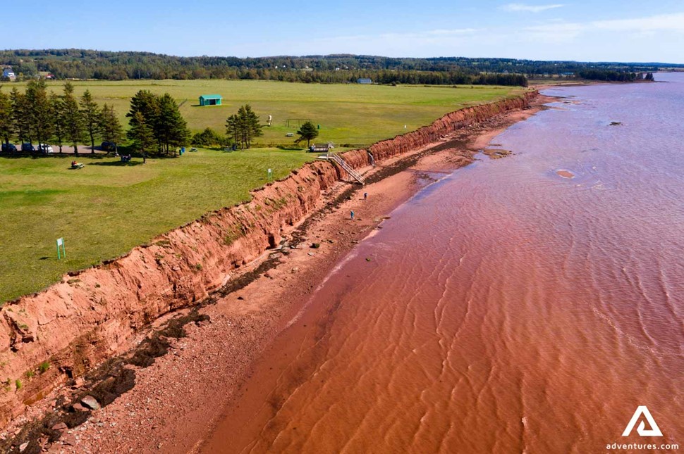 Red Cliffs at Argyle Shore in Canada