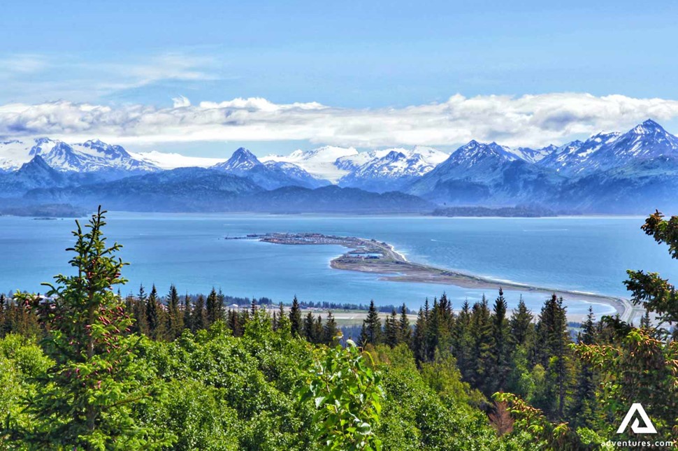 Kenai Peninsula and Mountain Landscape in Alaska