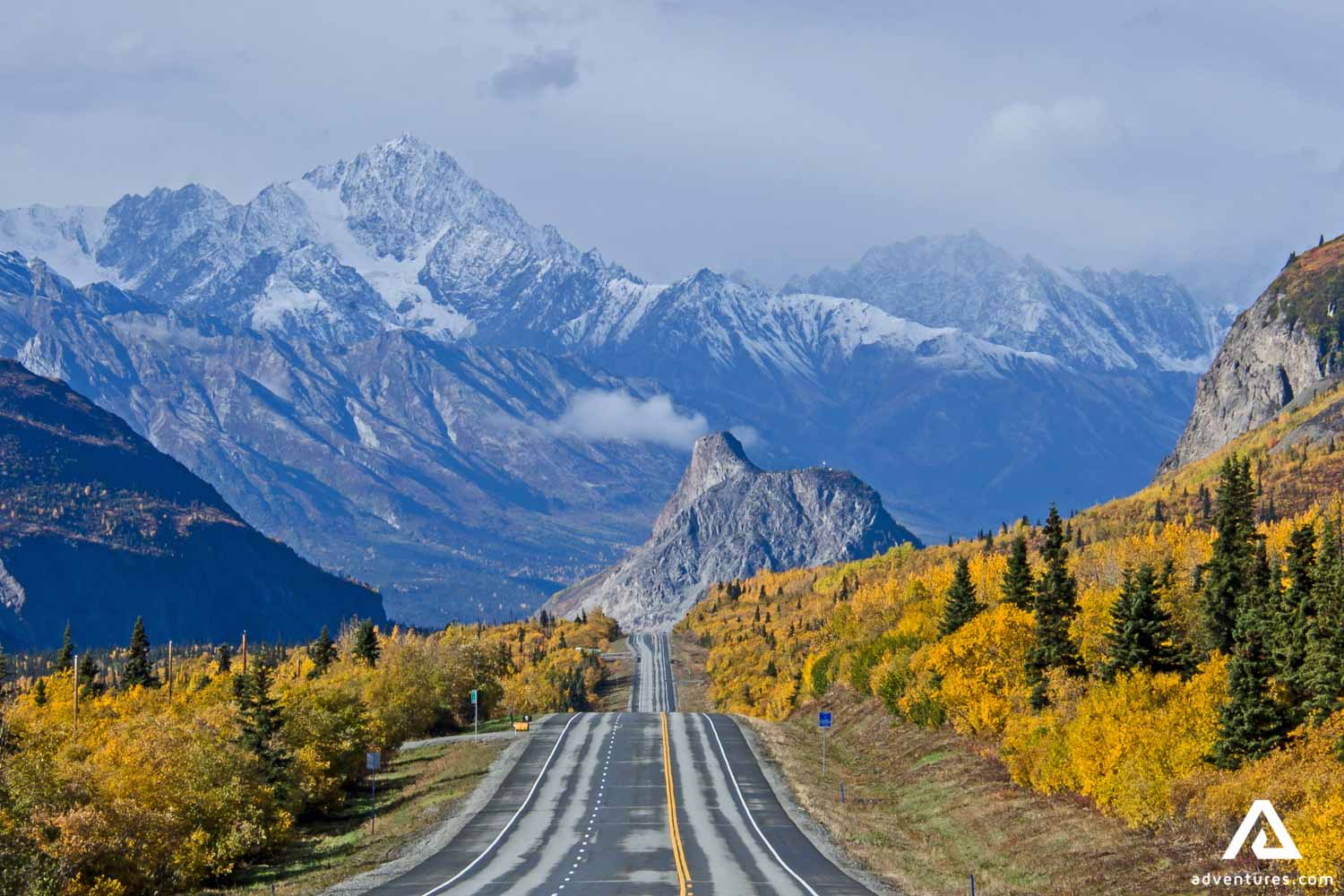 Glenn Highway and Lion's Head In Alaska