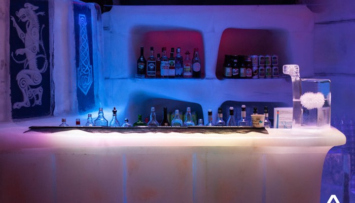 Bar Made from Ice in Iceland