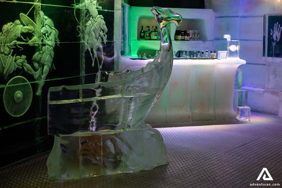 Ice Sculptures in Bar