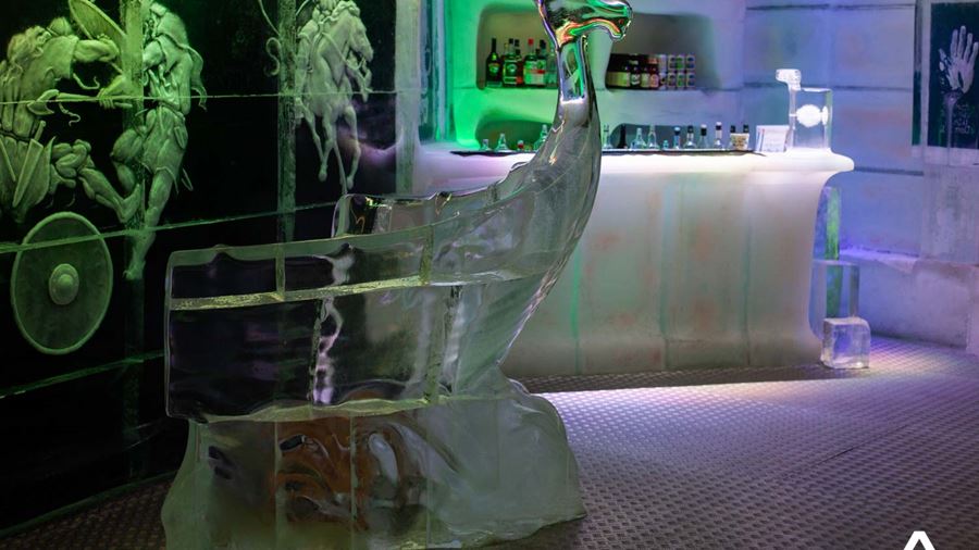 Ice Sculptures in Bar