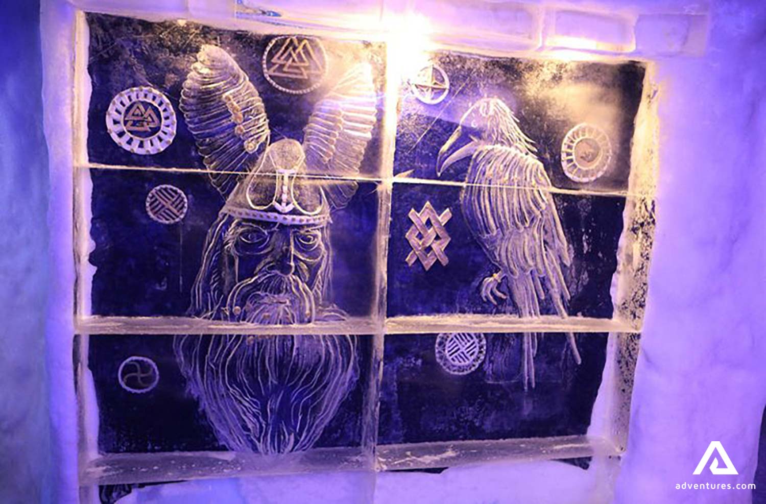 Painting made from Ice in Reykjavik