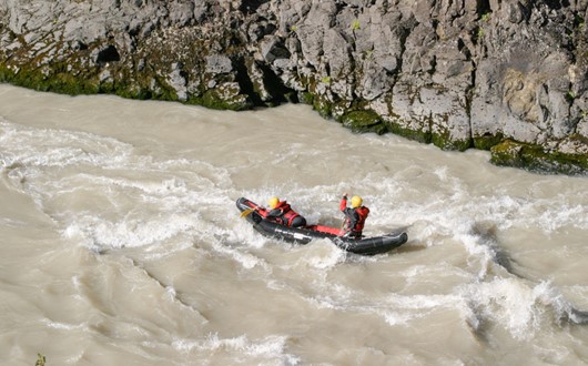 Kayak River Ride in Hvítá River