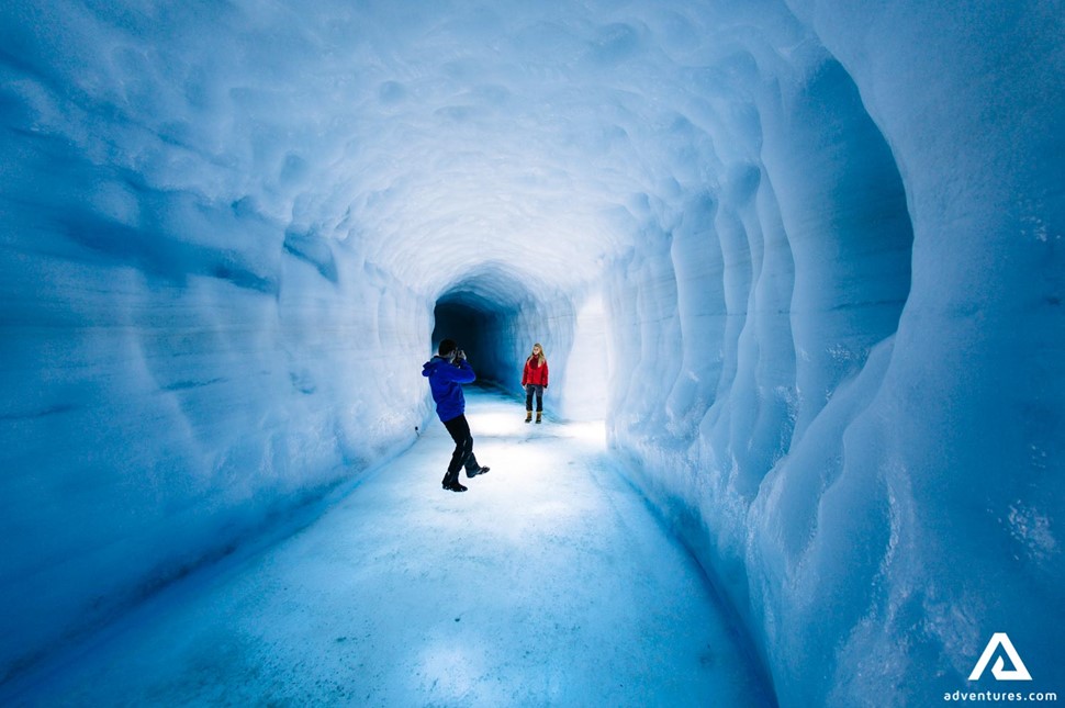 Man Made Ice Tunnel in Iceland