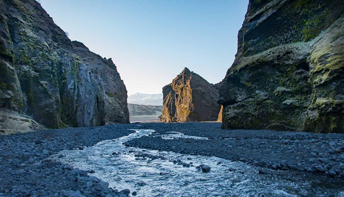 Valley in Thorsmork Ridge of Iceland