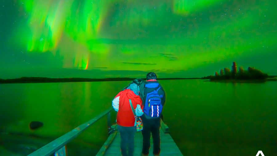 Couple Watching Northern Lights