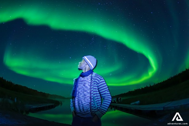 Northern Light Over Man in Canada