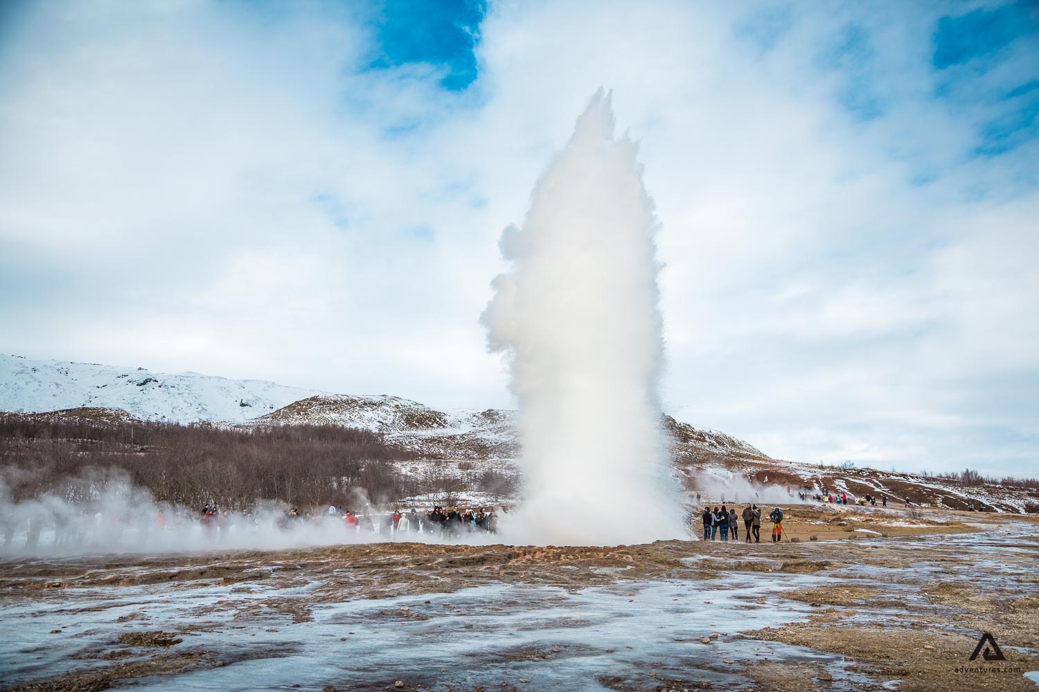 Geyser Eruption at Golden Circle in Iceland