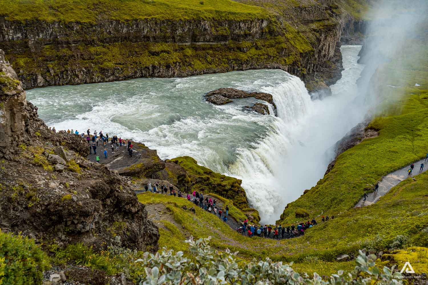 Gullfoss Waterfall at Golden Circle in Iceland