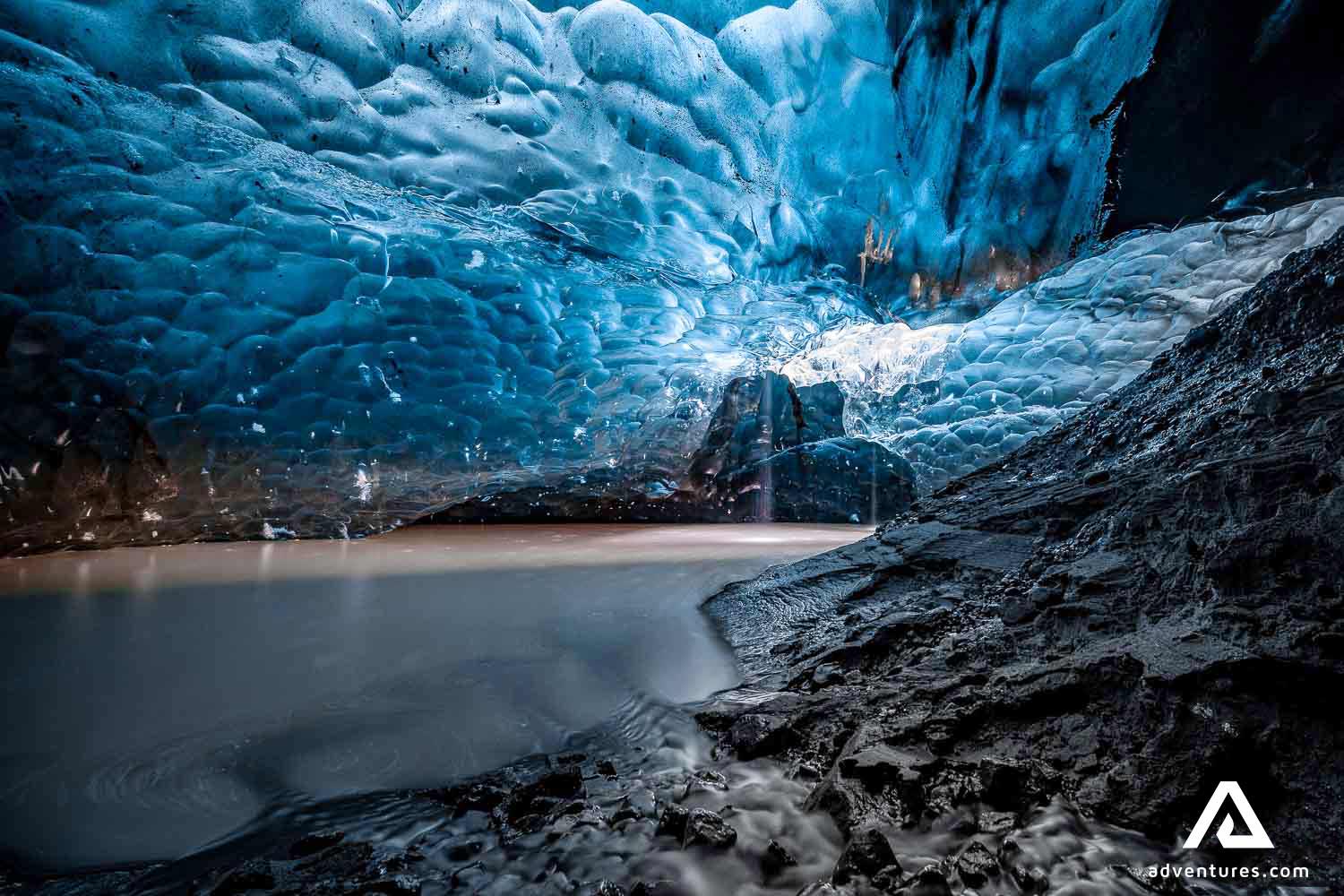 Crystal Ice Cave in Iceland