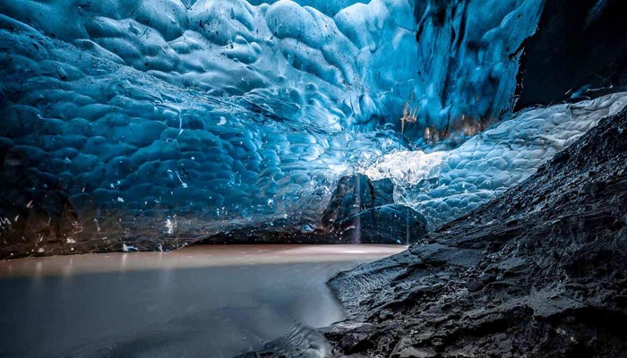 Crystal Ice Cave in Iceland