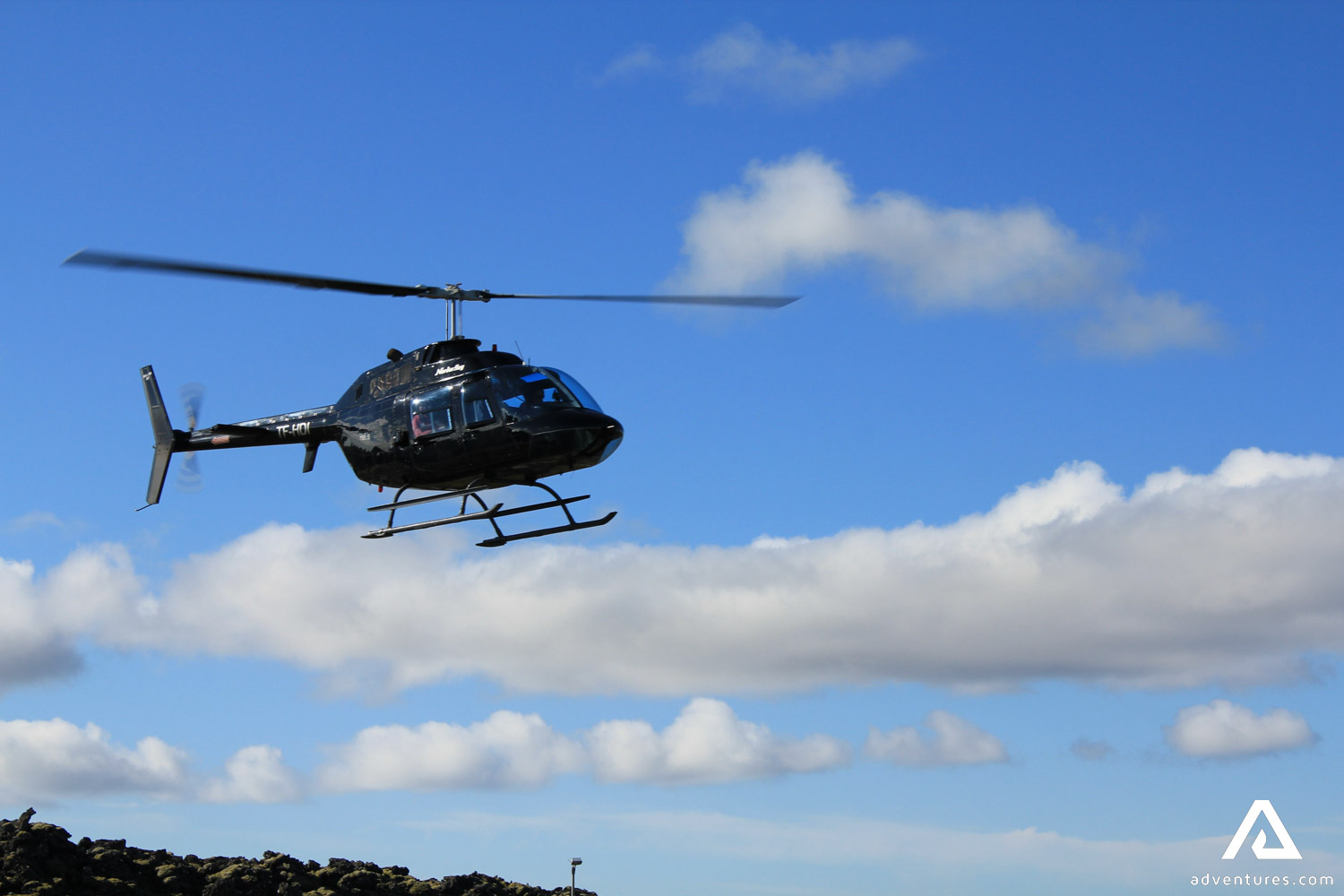 Helicopter in Blue Sky