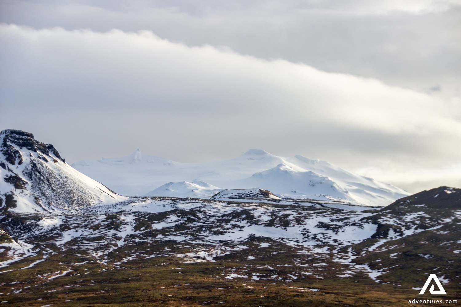 Scenic View of Snaefellsjokull Glacier in Iceland