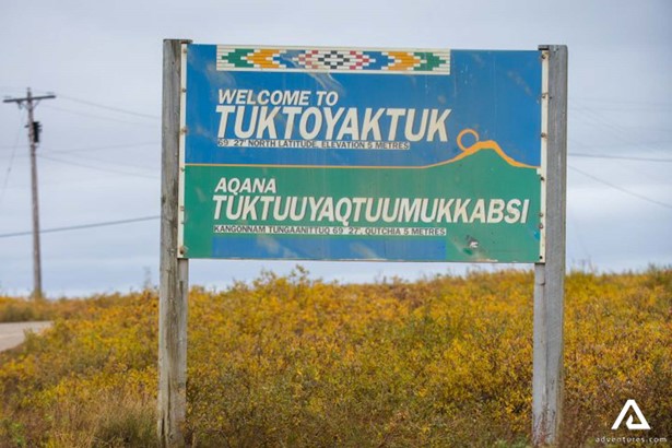 Road Sign of Tuktoyaktuk