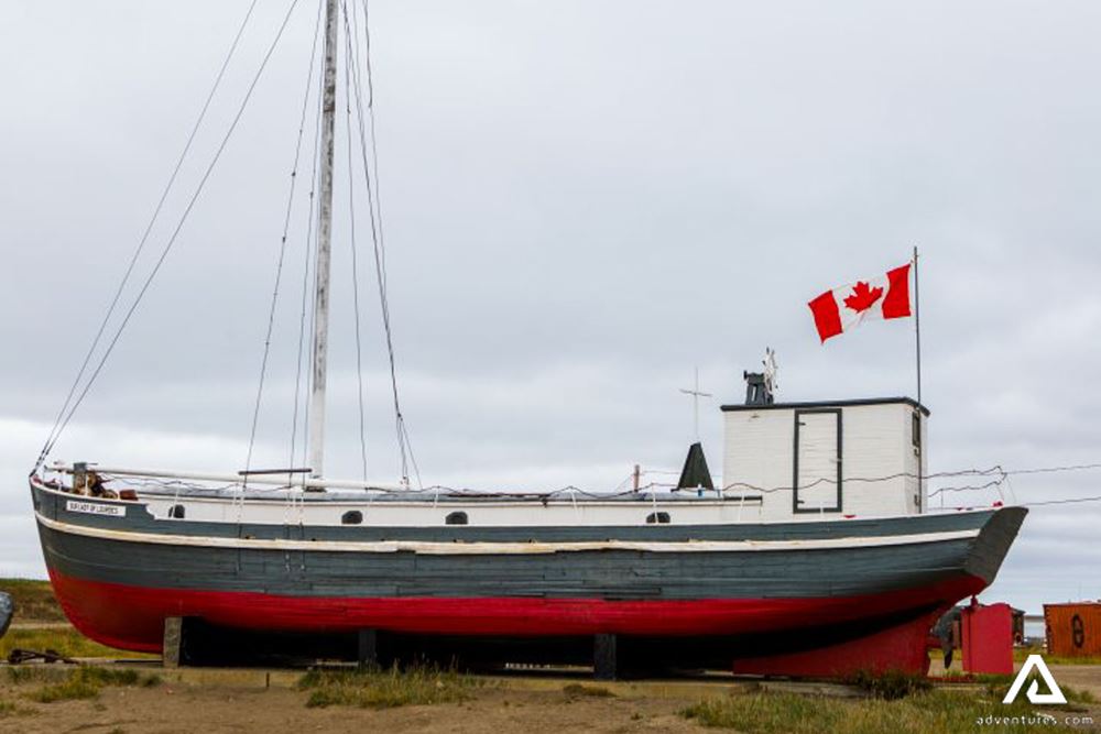 Ship Exposition with Canadian Flag